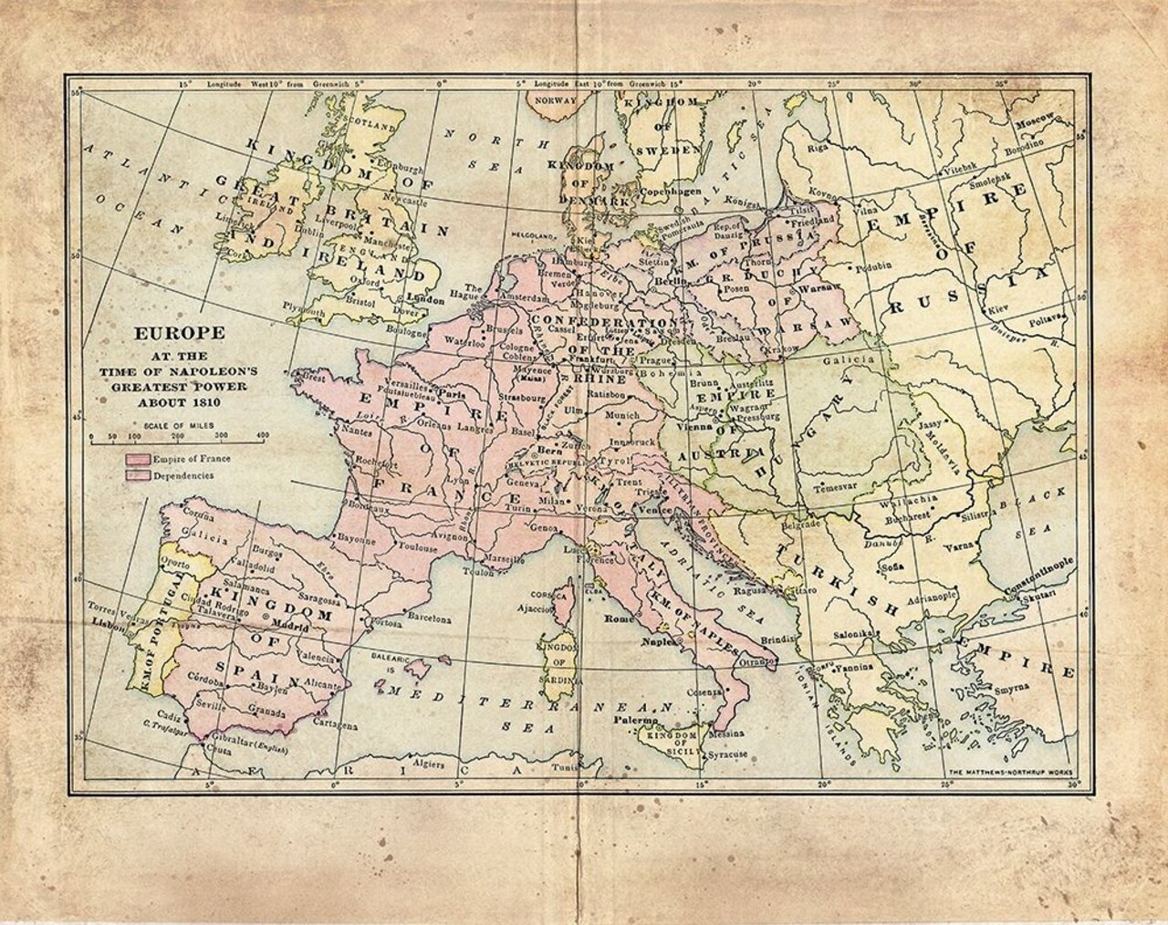 Vintage Napoleon Empire Map Poster Print by Ramona Murdock - Item # VARPDXRM2090